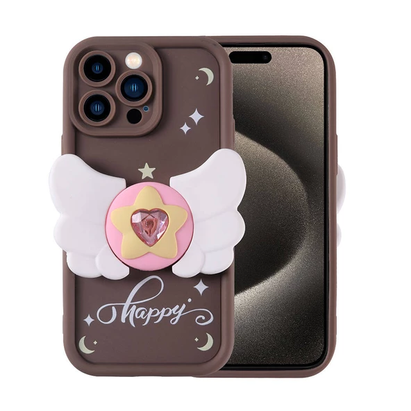 Apple iPhone 15 Pro Kılıf Kamera Korumalı Figür Tasarımlı Zore Kapya Kapak - 2