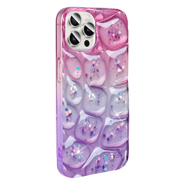 Apple iPhone 15 Pro Max Kılıf Simli 3D Desenli Zore Hacar Kapak - 4