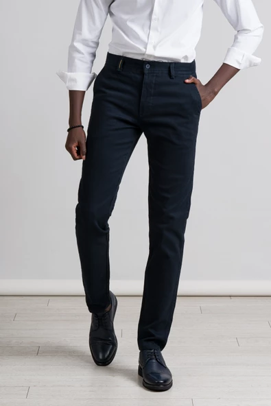 Perpant Kanvas Kışlık Kumaş Pamuklu Likralı Slimfit Pantolon - Resim 12