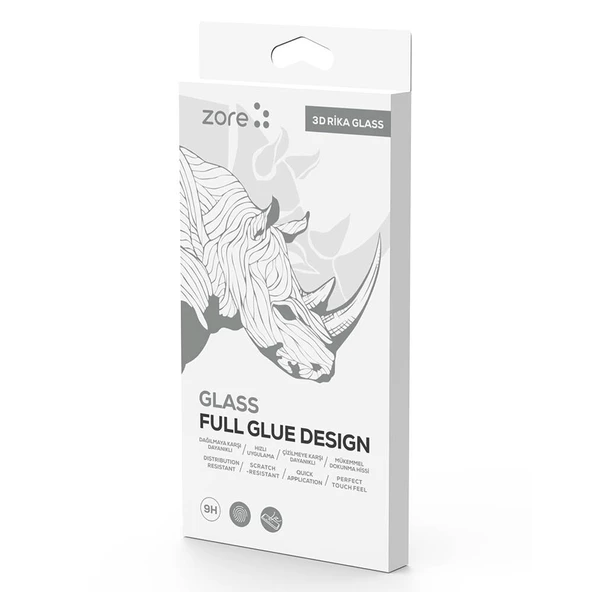 Apple iPhone 15 Zore 3D Rika Temperli Cam Ekran Koruyucu - Resim 3