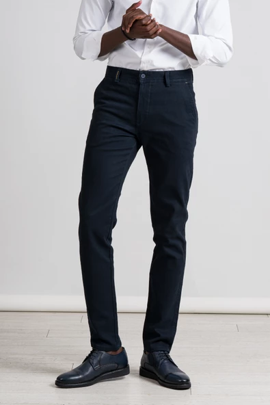 Perpant Kanvas Kışlık Kumaş Pamuklu Likralı Slimfit Pantolon - Resim 10