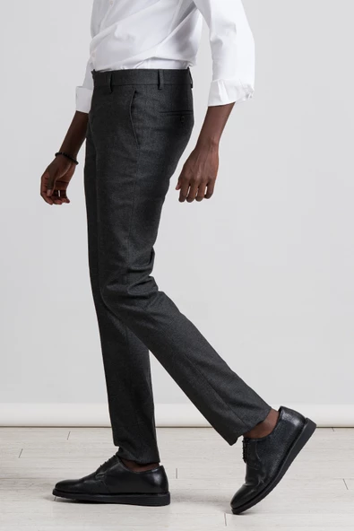 Perpant Armürlü Slimfit Kışlık Kumaş Pantolon - 8