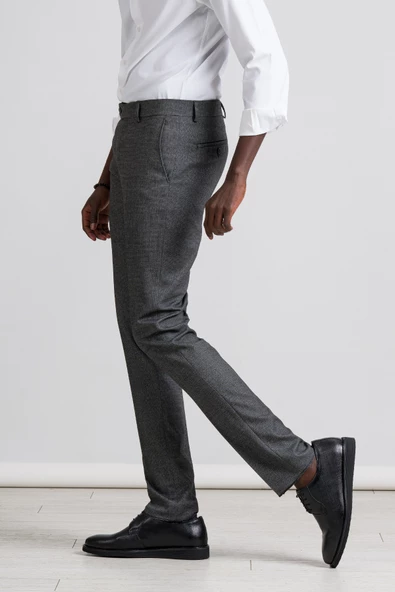 Perpant Armürlü Slimfit Kışlık Kumaş Pantolon - 2