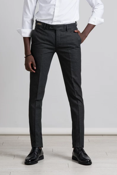 Perpant Armürlü Slimfit Kışlık Kumaş Pantolon - 7