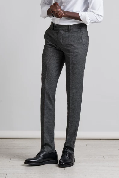 Perpant Armürlü Slimfit Kışlık Kumaş Pantolon - 3