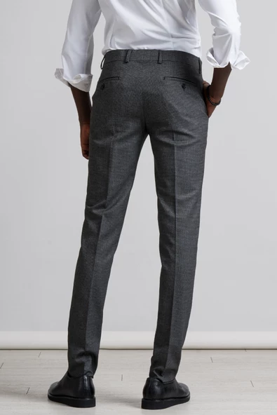 Perpant Armürlü Slimfit Kışlık Kumaş Pantolon - 4