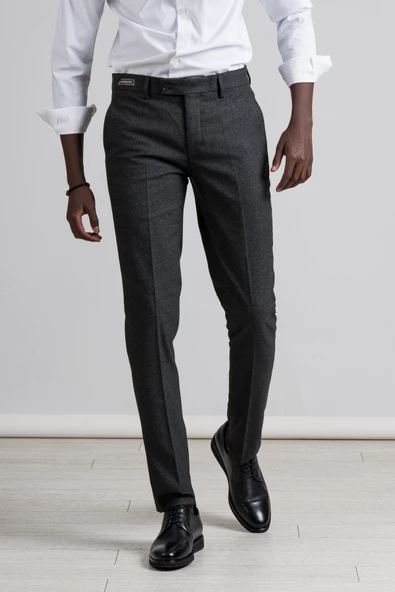 Perpant Armürlü Slimfit Kışlık Kumaş Pantolon - 6