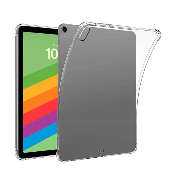 Apple iPad Air 13 2024 Kılıf Tablet Nitro Anti Shock Darbe Emici Köşe Korumalı Şeffaf Silikon Kapak