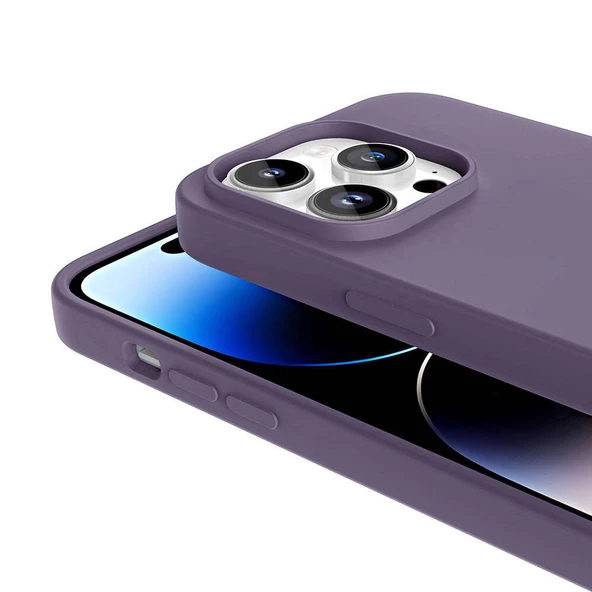 Apple iPhone 14 Pro Kılıf Magsafe Şarj Özellikli Sıvı Teknolojili Silinebilir Sert Zore Kivi Kapak - 6