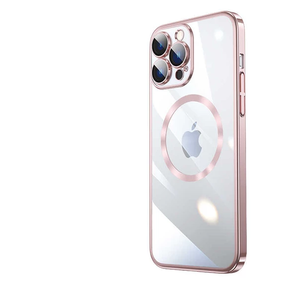 Apple iPhone 14 Pro Kılıf Wireless Şarj Özellikli Sert PC  Riksos Magsafe Kapak - 7