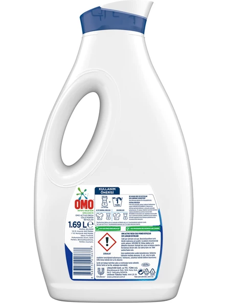Omo Sıvı Çamaşır Deterjanı Active Fresh Cold Power Beyazlar 1690 ml X 4 - 2