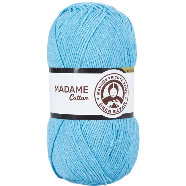 1 Adet Madame Cotton El Örgü İpi Yünü 100 gr 016 Turkuaz