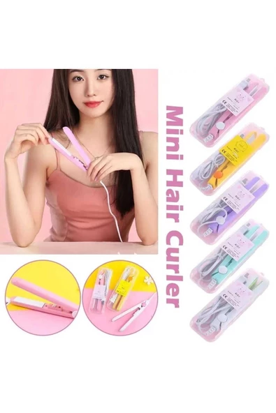 160 Derece mini taşınılabilir profesyonel saç düzleştirici ve bukle makinesi şekillendirici araçlar - 3