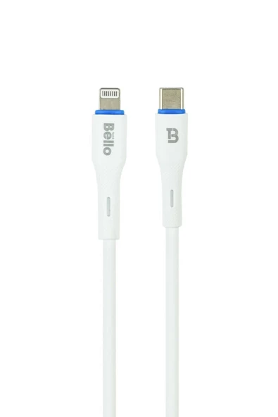 TYPE-C Lightning Beyaz Hızlı Şarj Data Kablosu 27W 1.2m BA-01 27w - 2