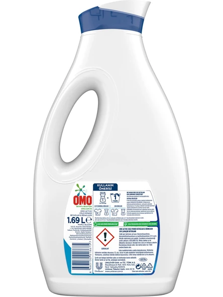 Omo Sıvı Çamaşır Deterjanı Active Beyazlar ve Renkliler İçin 26 Yıkama 1690 Ml x 2 - 2