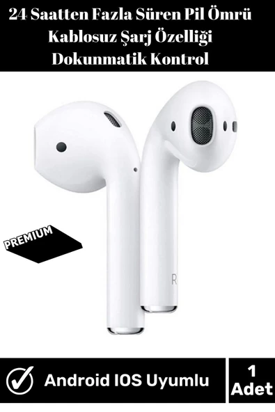 IPhone14 PROMAX Uyumlu 2.nesil A Kalite Beyaz Bluetooth Kablosuz Kulaklık ürün görseli