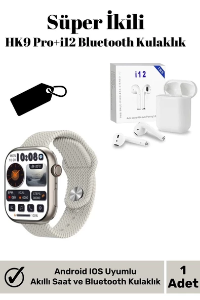 45mm Classic Sport Smart Watch Yapay Zeka Tws Kulaklık İkisi Bir Arada ürün görseli