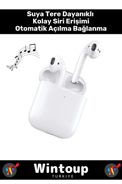 POCO X3 GT  Uyumlu 2.nesil A Kalite Beyaz Bluetooth Kablosuz Kulaklık - Resim 2