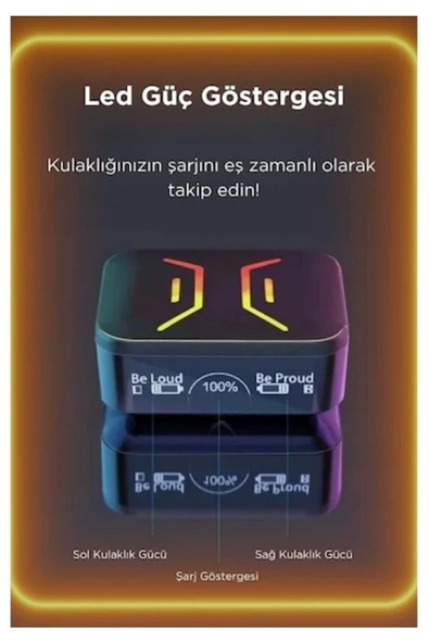 POCO X5 PRO Uyumlu M80 Powerbank ve Anc özellikli bluetooth kulaklık - Resim 5