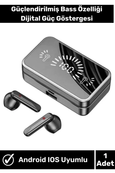 Kulak Içi Tws Bluetooth Kulaklık Led Göstergeli Powerbankli Kablosuz Wireless V5