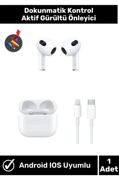 Iphone11/12/13/14/15 Uyumlu 3. Nesil Bluetooth Kulak İçi Kulaklık ürün görseli