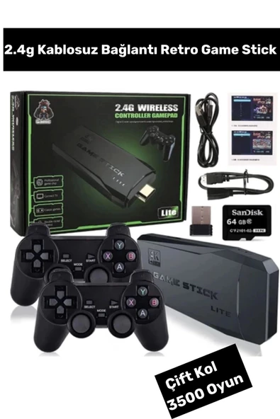 4k Ultra HD Retro Game Stick 3500 Game Oyun Oyun Konsolu