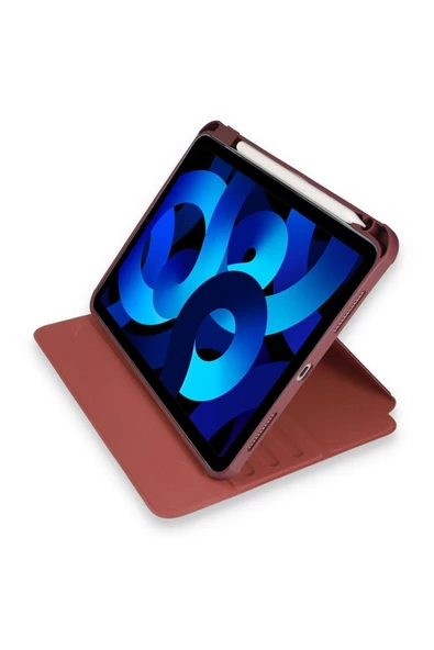 iPad 10.2 İnç (9.nesil) 360° Uyumlu Dönebilen Standlı Kalemlikli Kılıf - 12