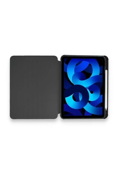 iPad 10.2 İnç (9.nesil) 360° Uyumlu Dönebilen Standlı Kalemlikli Kılıf - 9