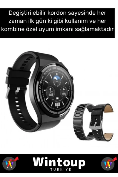 Gt3 Max Akıllı Kol Saati 1.45" Yüksek Çözünürlüklü Renkli Ekran Nfc Akıllı Saat - 3