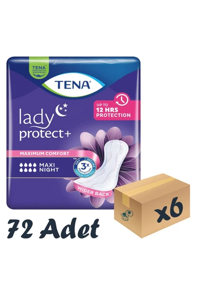 Lady Maxi Night 8 Damla Kadın Mesane Pedi 12'li 6 Paket