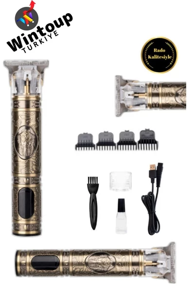 Profesyonel Led Göstergeli T-Bıçak Tıraş Saç Sakal Çizim Ense Vücut Tıraş Makinesi - 2