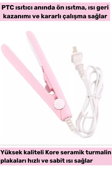 Taşınabilir Mini Saç Düzleştirici Seyahat Gündelik Hayat İçin Uygun Çanta Boy - 2