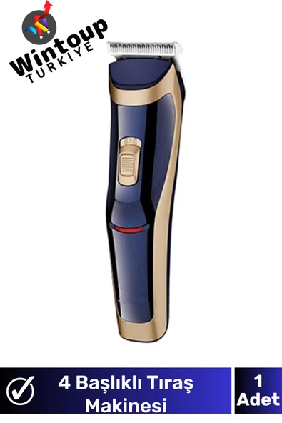 Özel Seri Kablosuz Şarjlı 4 Başlıklı Saç Sakal Vücut Tıraş Makinesi Erkek Bakım