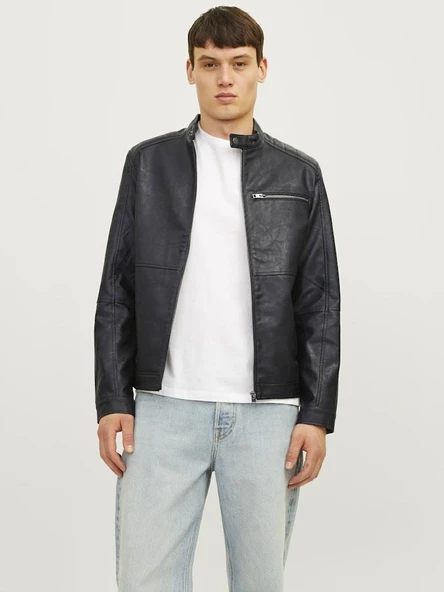 Jack Jones Dylan Pu Bıker Erkek Ceket 12261196 - 4
