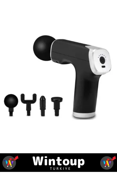Mini Professional Massage Gun and Massager with 4 Heads Gun Fascial Massage Gun - 3