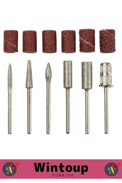 Elektrikli Tırnak Manikür Pedikür Aleti 6 Parça Set - 3