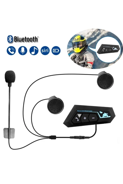 Motosiklet Kask Kulaklığı İntercom Interkom Konuşma&Dinleme Özellikli Bluetooth V5