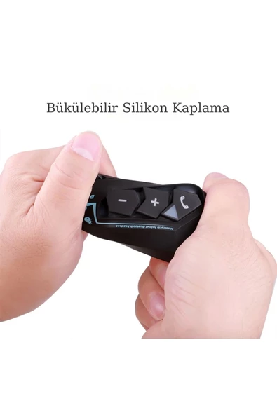 Motosiklet Kask Kulaklığı İntercom Interkom Konuşma&Dinleme Özellikli Bluetooth V5 - 4
