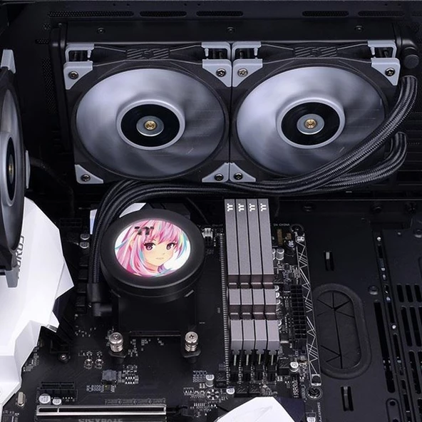 THERMALTAKE 240MM TOUGHLIQUID ULTRA 240 CL-W322-PL12GM-A RGB LCD EKRANLI AM5-1700P SIVI SOĞUTMALI İŞLEMCİ FANI - 6