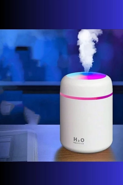 H2O Humidifier Oda Araç Aroma Difüzörü Buhar Makinesi Işıklı Hava Nemlendirici - 2