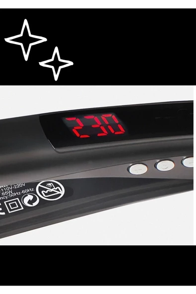 Profesyonel Isı Ayarlı LCD Ekran Saç Düzleştirici Straightener Hair - 2