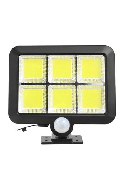 3 Modlu 120 Cob Led Kumandalı Solar Panel Güneş Enerjili Duvar Lambası Bahçe Lambası - Resim 3