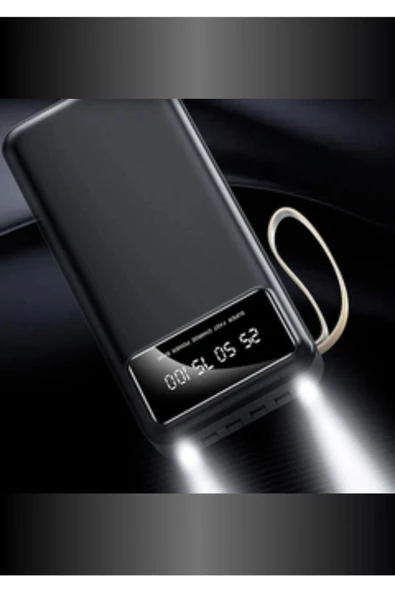 Powerbank quality 20.000 mah Led Işıklı Fenerli Güç Bankası Taşınabilir Şarj aleti - 2