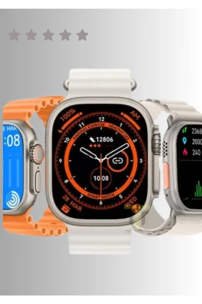 Android&ios Destekli 49 Mm HD Ekran 3 Strap Smart Watch - 3
