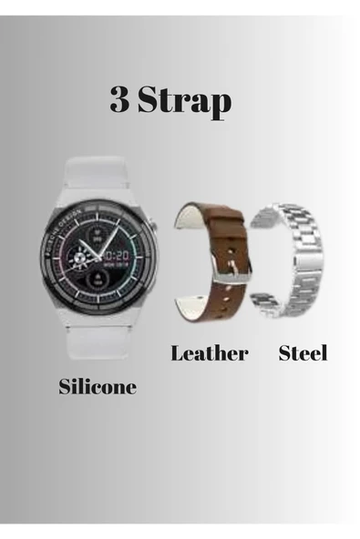 Yeni Nesil Spor Watch Akıllı Saat Spor Modu Sesli Arama NFC 3 Strap Smart Watch - Resim 2