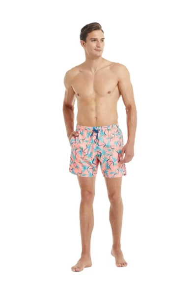 Blackspade 10046 Erkek Neon Yaprak Baskılı Şort Mayo - 3