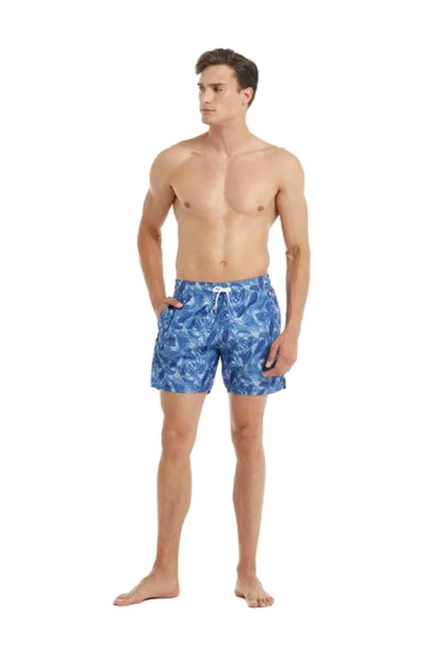 Blackspade 10036 Erkek Yaprak Baskılı Şort Mayo - 3