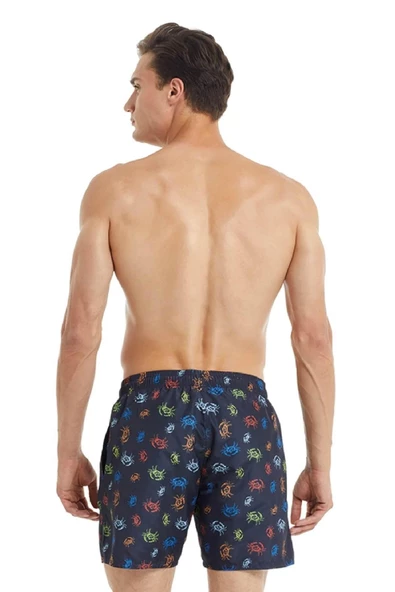 Blackspade 10029 Erkek Neon Yengeç Baskılı Siyah Şort Mayo - Resim 2