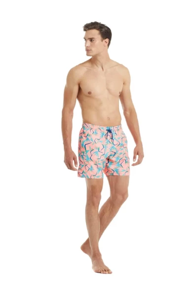 Blackspade 10046 Erkek Neon Yaprak Baskılı Şort Mayo - 2