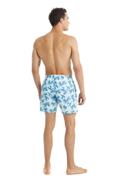 Blackspade 10412 Erkek Deniz Kaplumbağası Baskılı Şort Mayo - 5